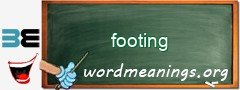 WordMeaning blackboard for footing